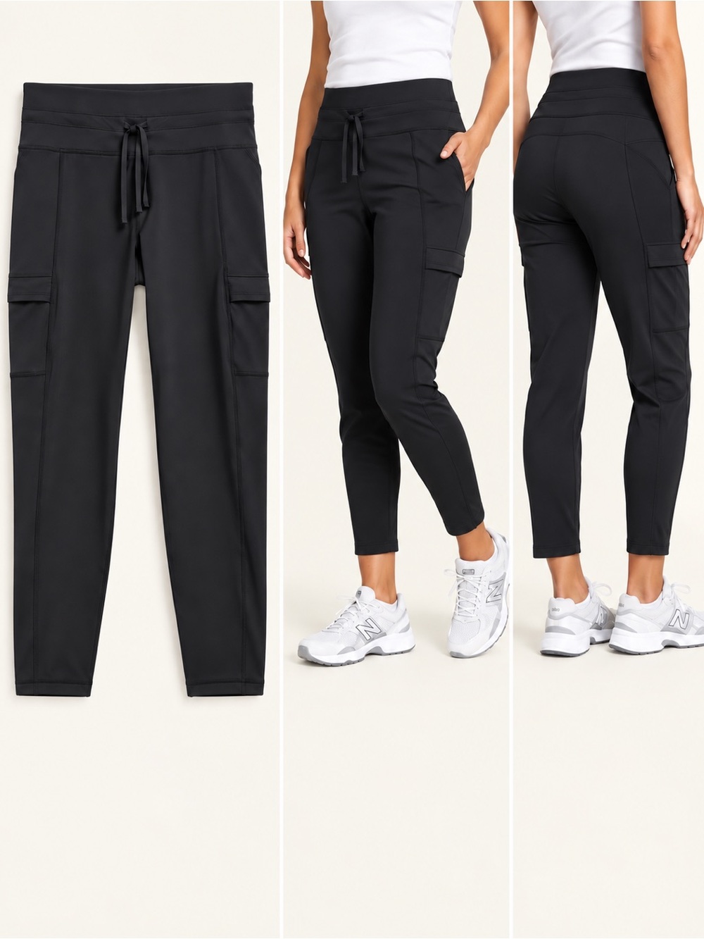 Athleta Black Cargo Ranier Tight
